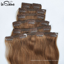 Européenne Remy 100% Extensions de cheveux humains Clip In pour les femmes noires